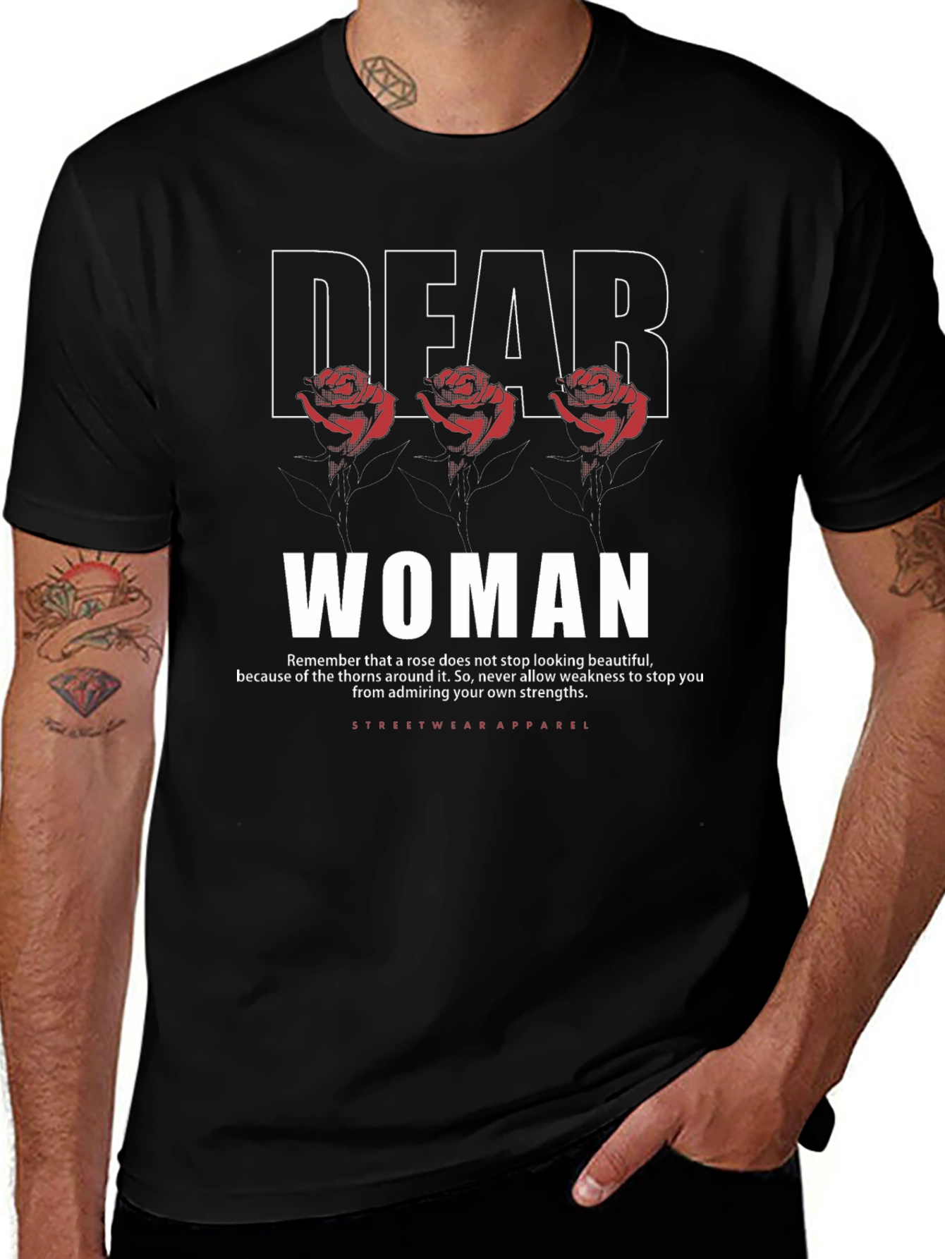 Dear Woman Rose Graphic T-Shirt