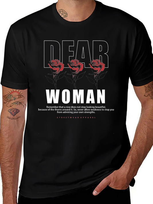 Dear Woman Rose Graphic T-Shirt