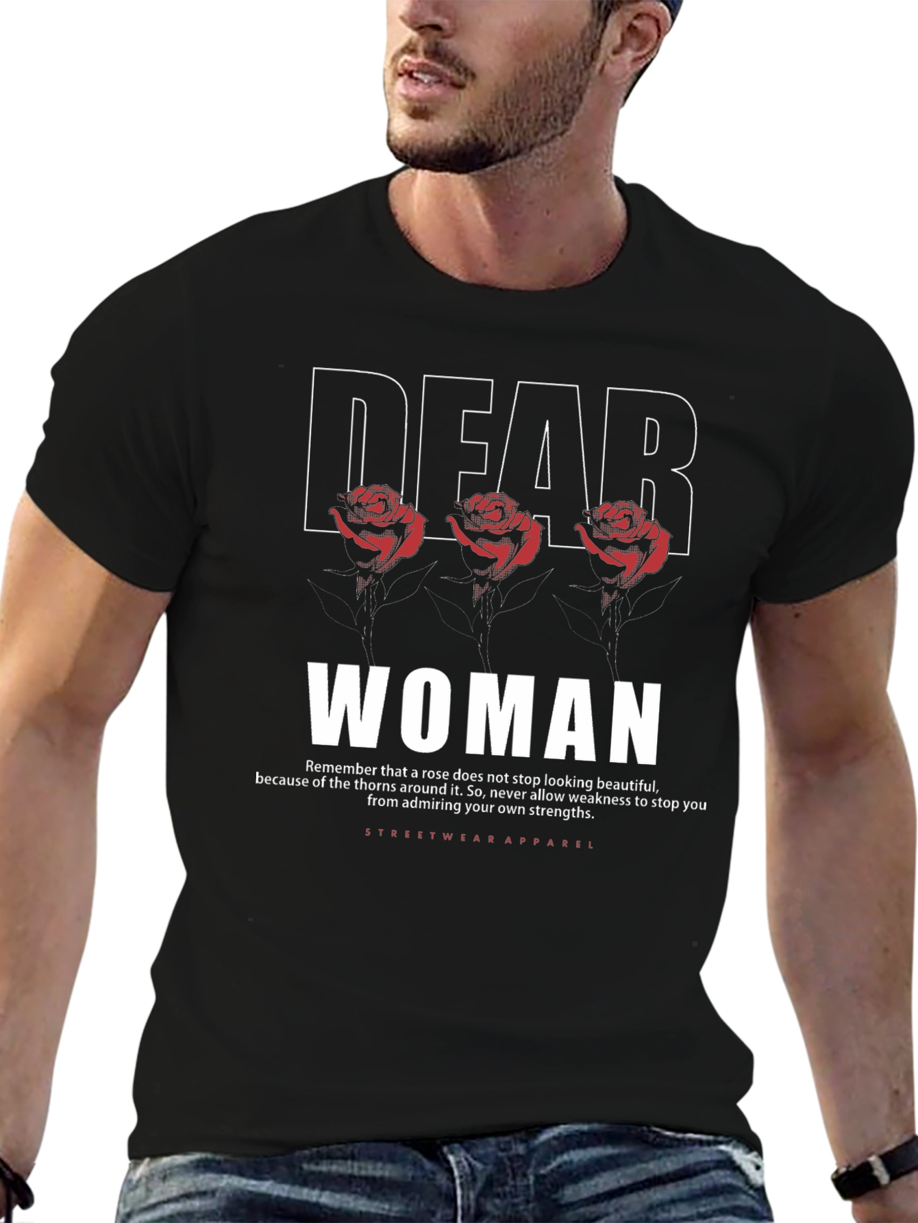 Dear Woman Rose Graphic T-Shirt
