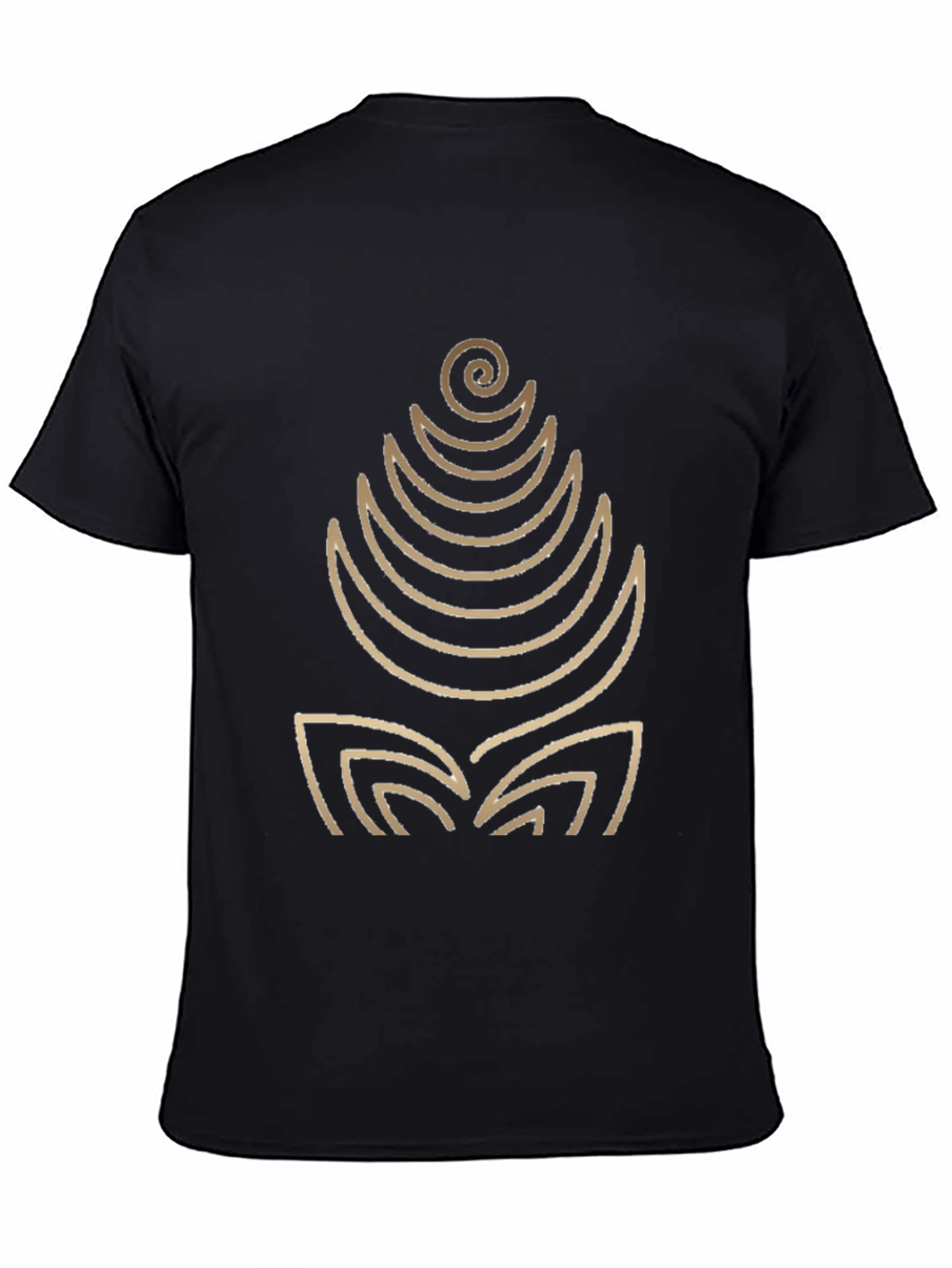 Abstract Tree Graphic Black T-Shirt