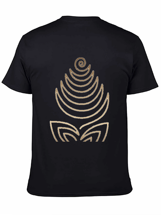 Abstract Tree Graphic Black T-Shirt
