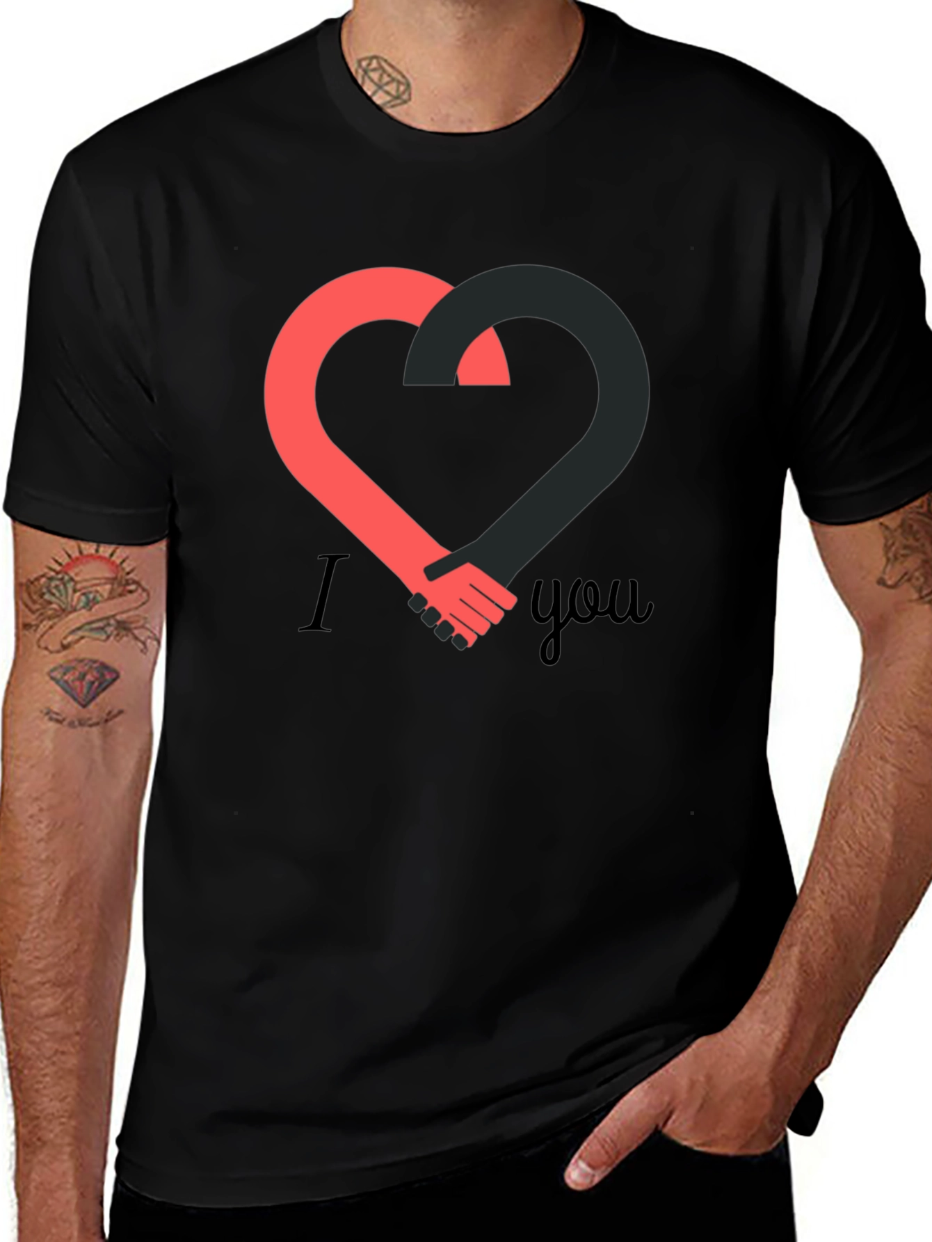 I Heart You Handshake Graphic Tee