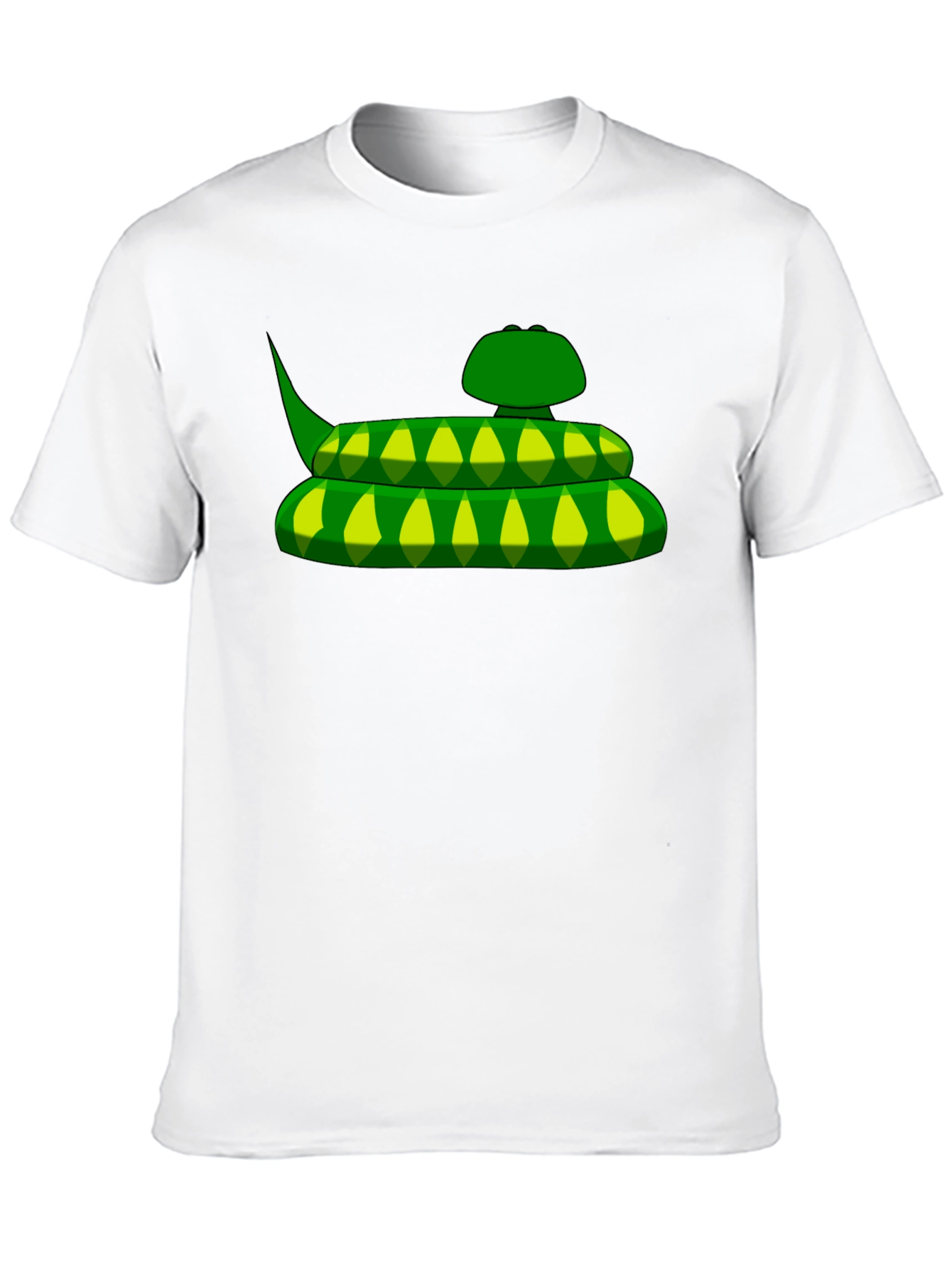 Green Snake Graphic Black T-Shirt
