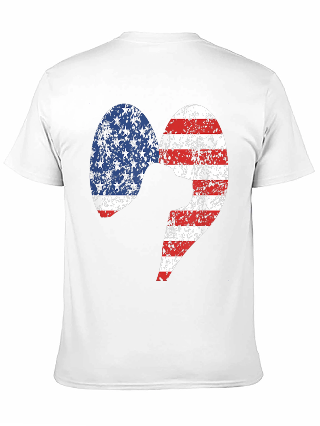 Patriotic Dog Heart T-Shirt