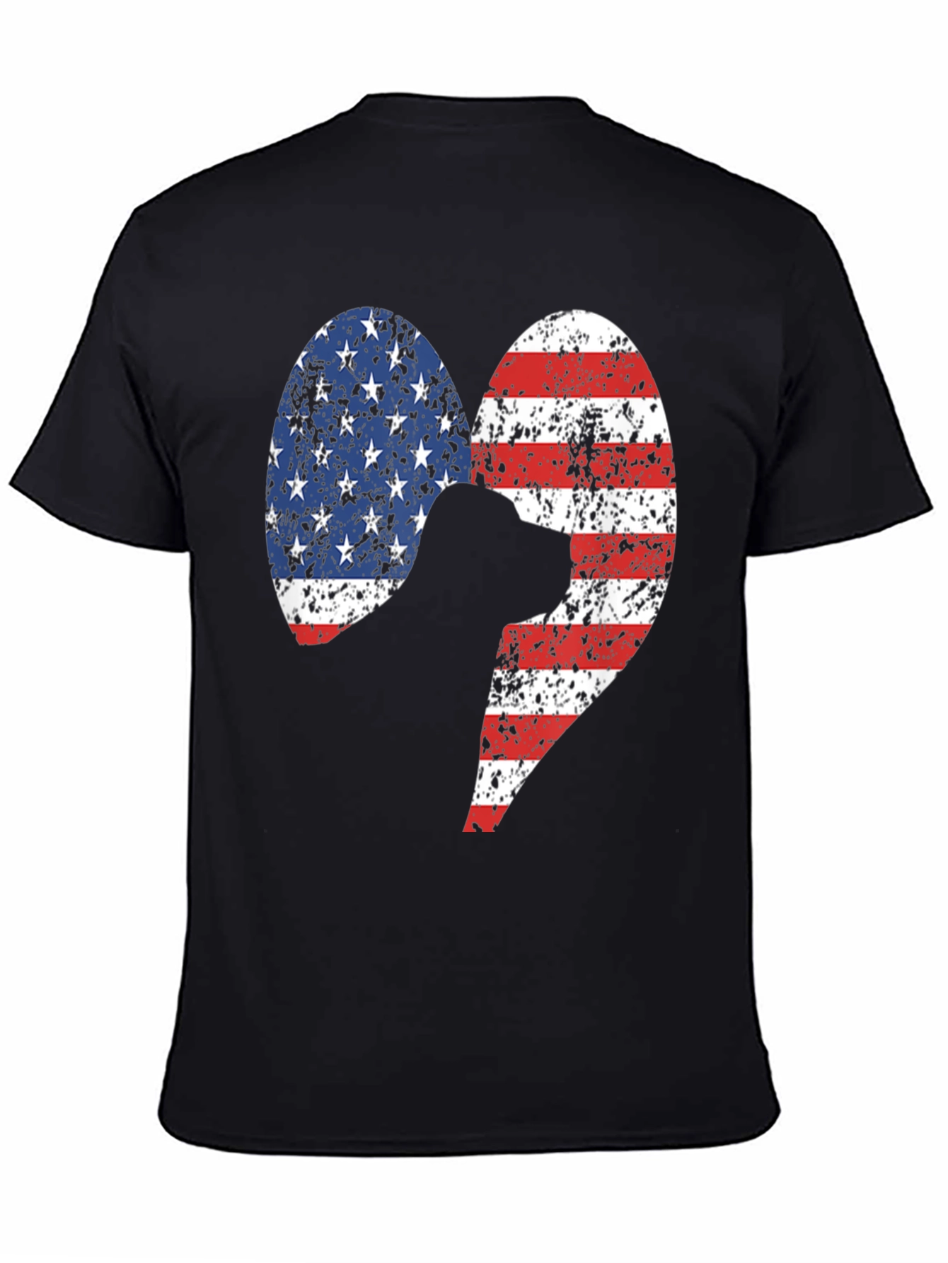 Patriotic Dog Heart T-Shirt