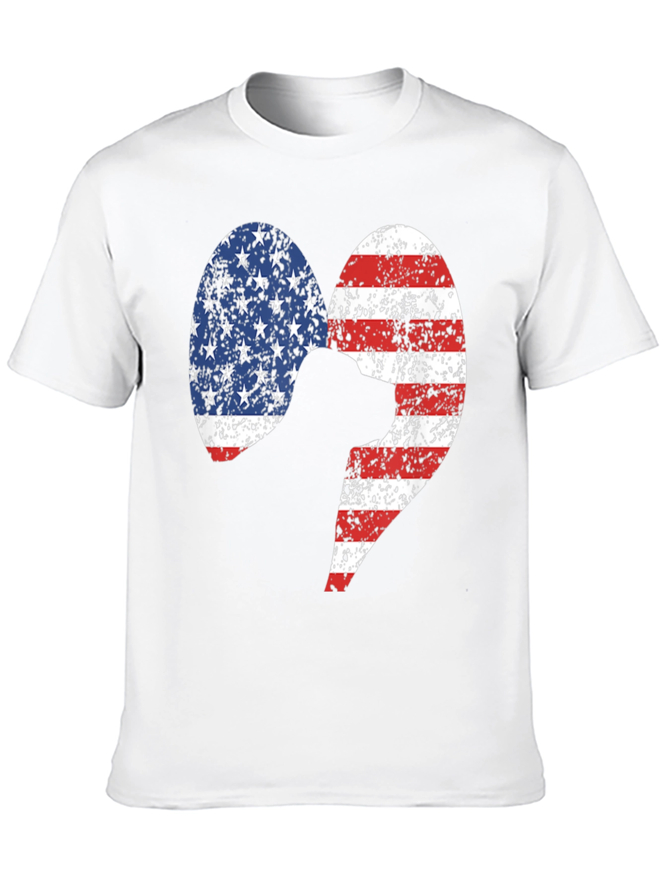 Patriotic Dog Heart T-Shirt