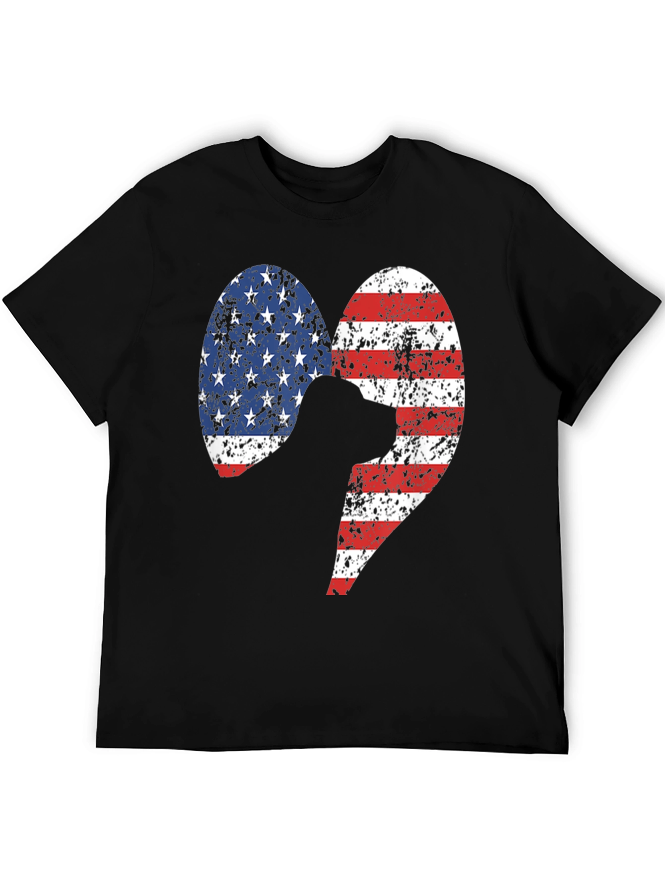 Patriotic Dog Heart T-Shirt