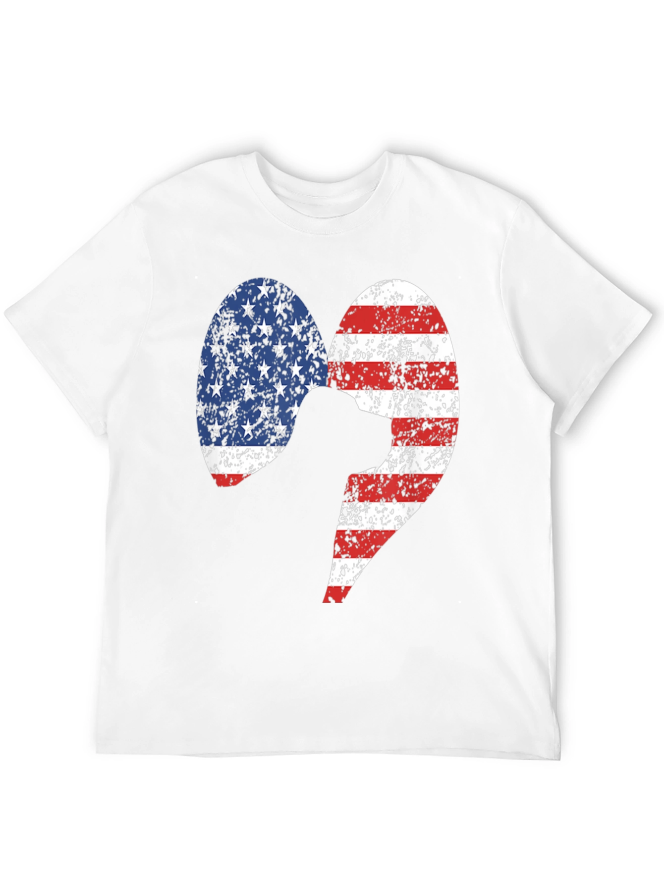 Patriotic Dog Heart T-Shirt