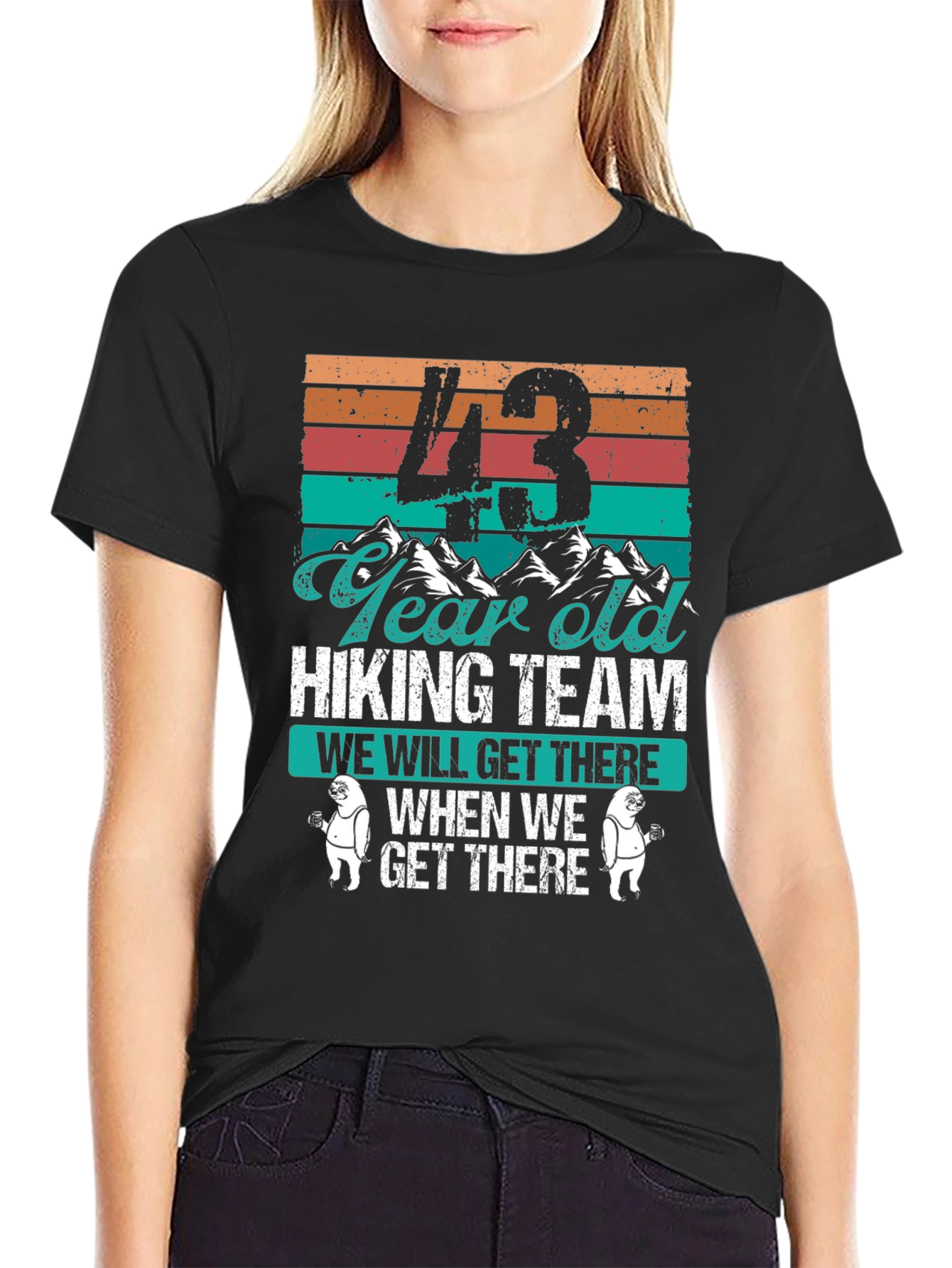 43 Year Old Hiking Team Graphic T-Shirt