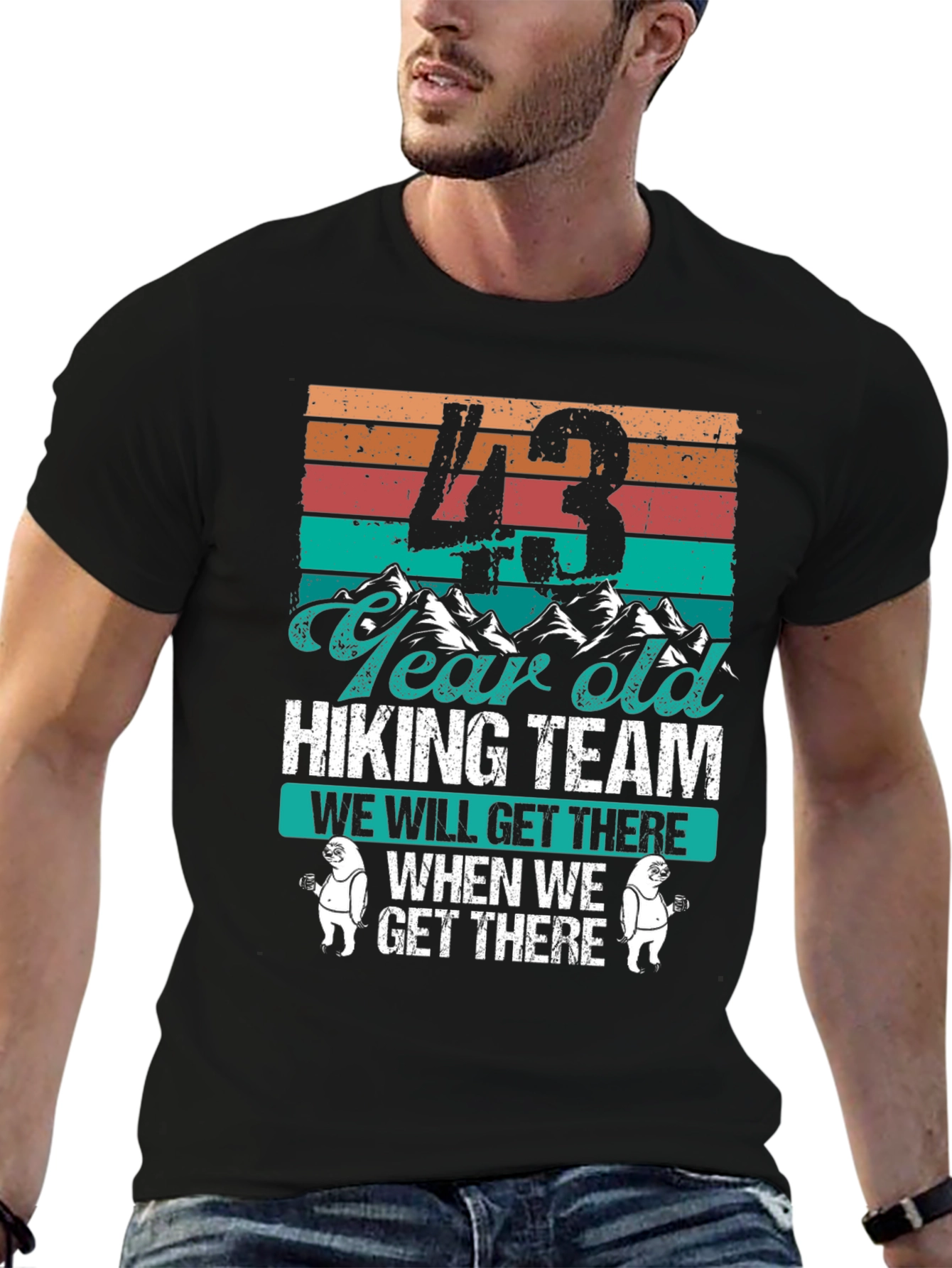 43 Year Old Hiking Team Graphic T-Shirt