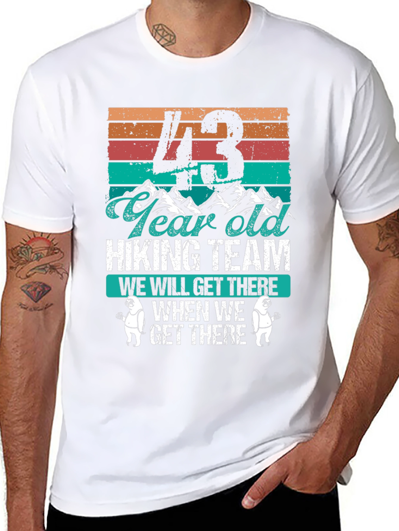 43 Year Old Hiking Team Graphic T-Shirt