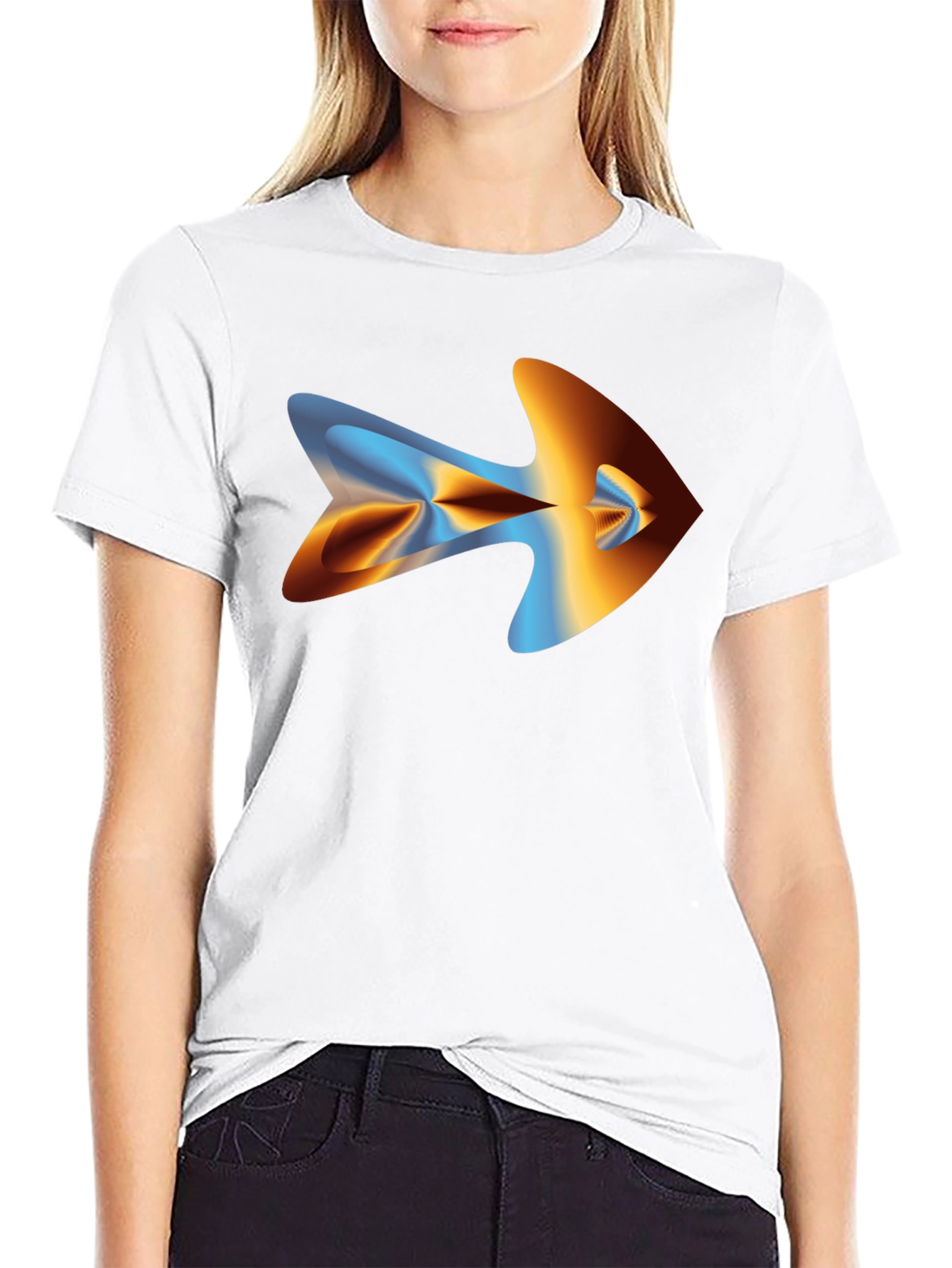 Abstract Arrow Graphic Tee - Mens Black T-Shirt