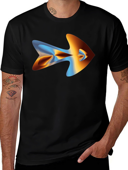 Abstract Arrow Graphic Tee - Mens Black T-Shirt