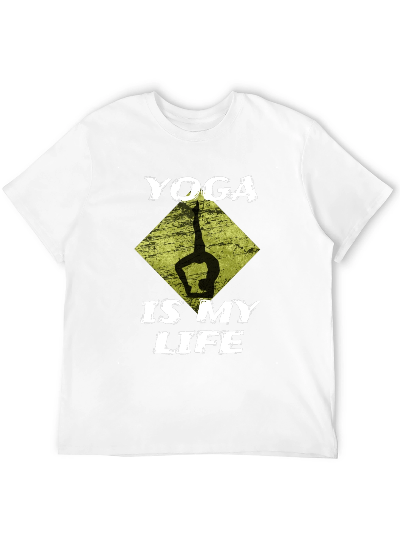 Yoga Is My Life Black Graphic T-Shirt