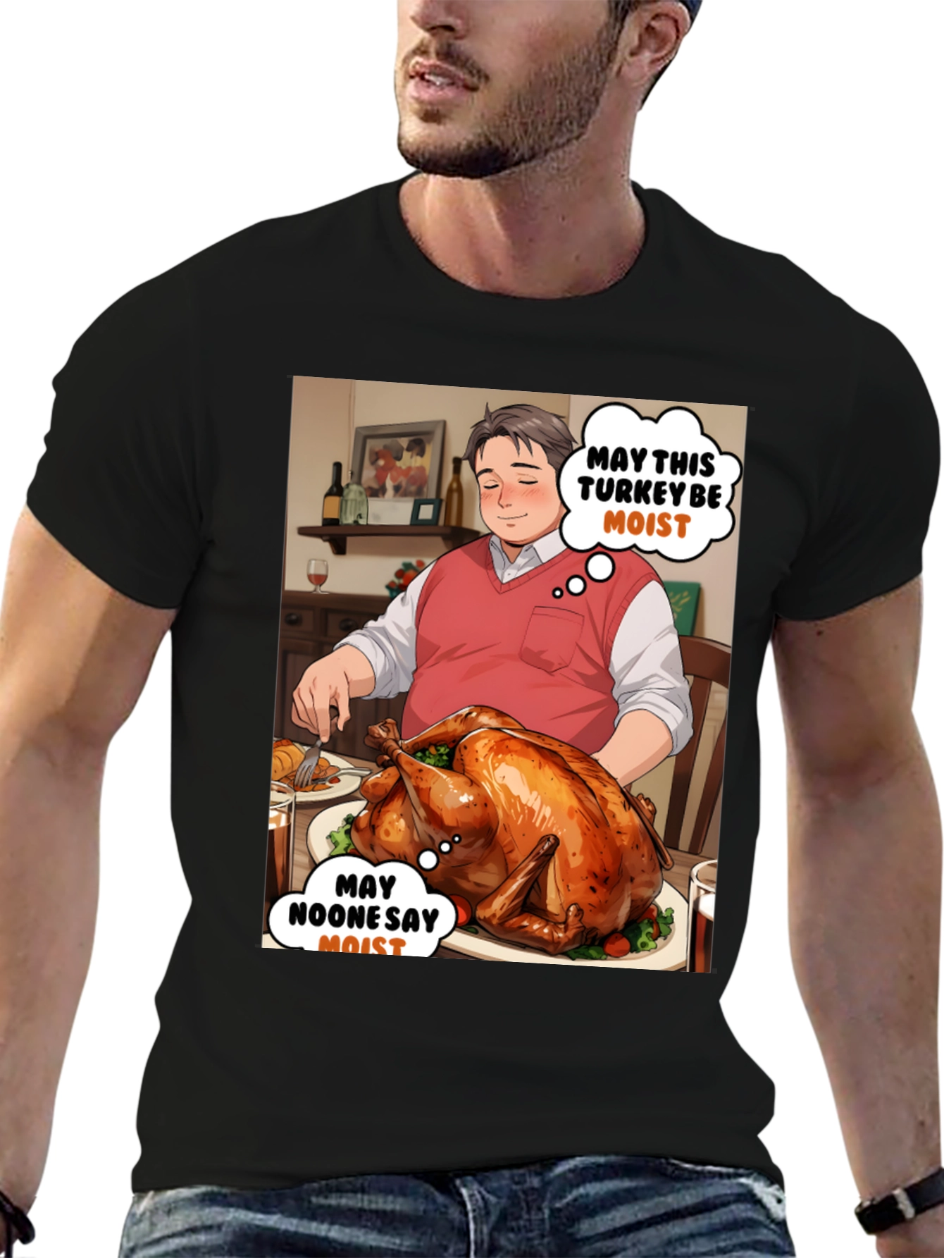 Funny Thanksgiving T-Shirt - Moist Turkey Design
