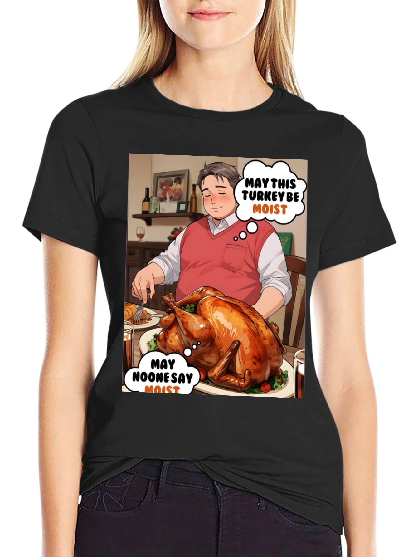 Funny Thanksgiving T-Shirt - Moist Turkey Design