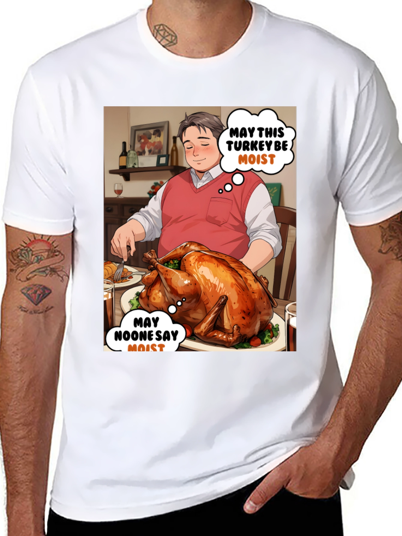 Funny Thanksgiving T-Shirt - Moist Turkey Design