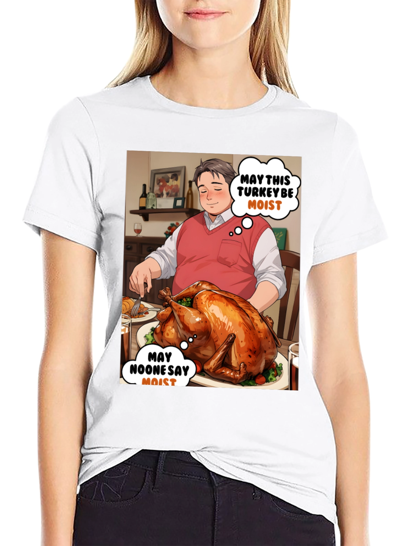 Funny Thanksgiving T-Shirt - Moist Turkey Design