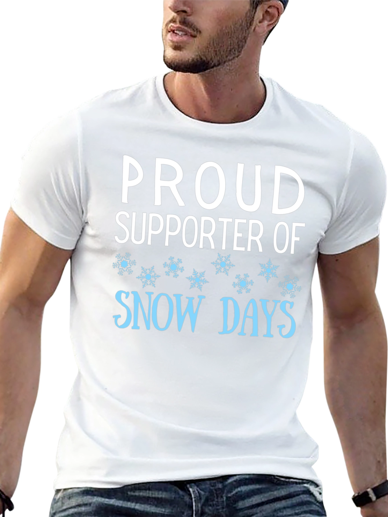 Proud Supporter of Snow Days Black T-Shirt