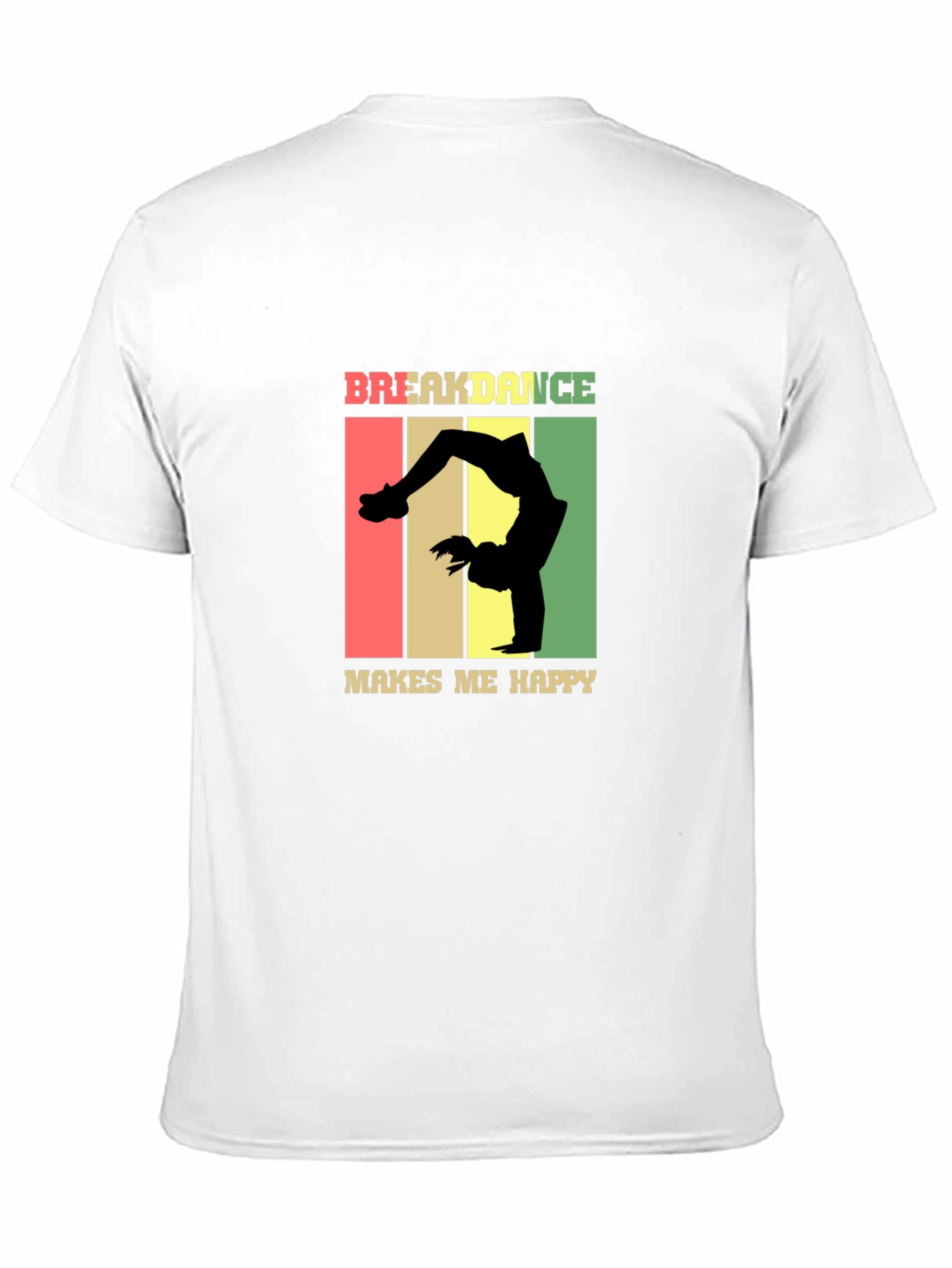 Breakdance Makes Me Happy Black Graphic Tee