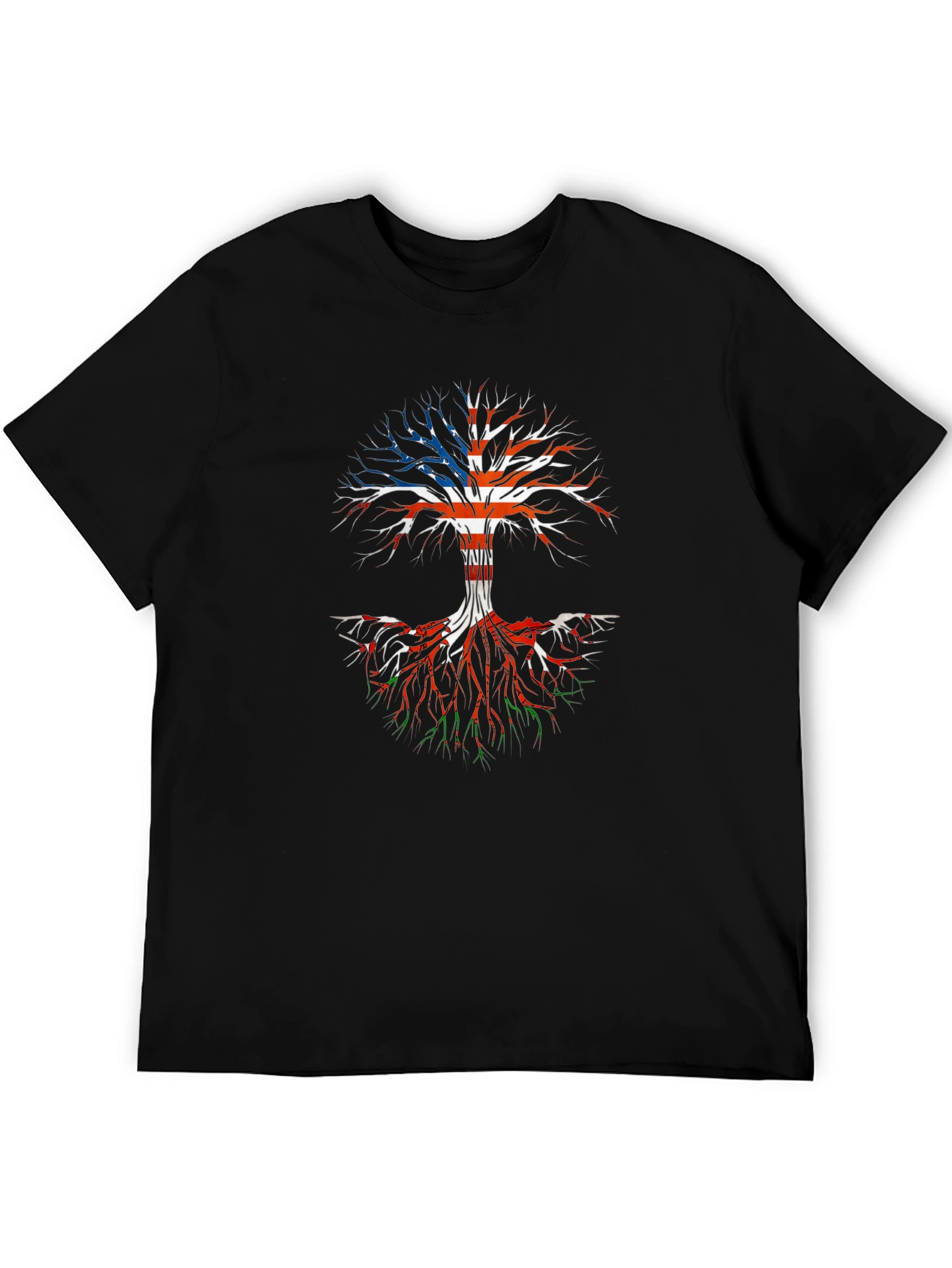 USA & Italy Roots Black Graphic Tee