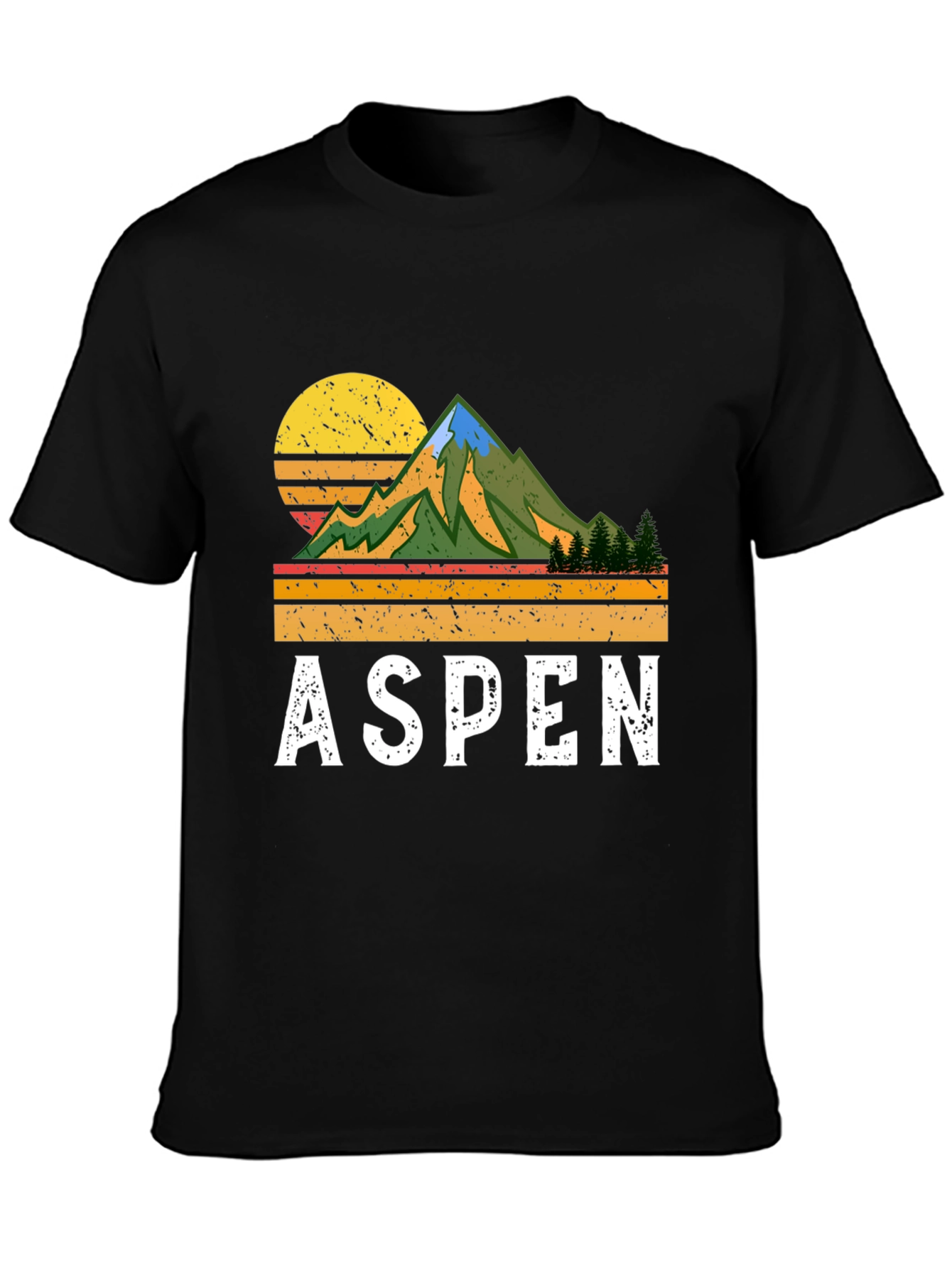 Aspen Retro Mountain T-Shirt