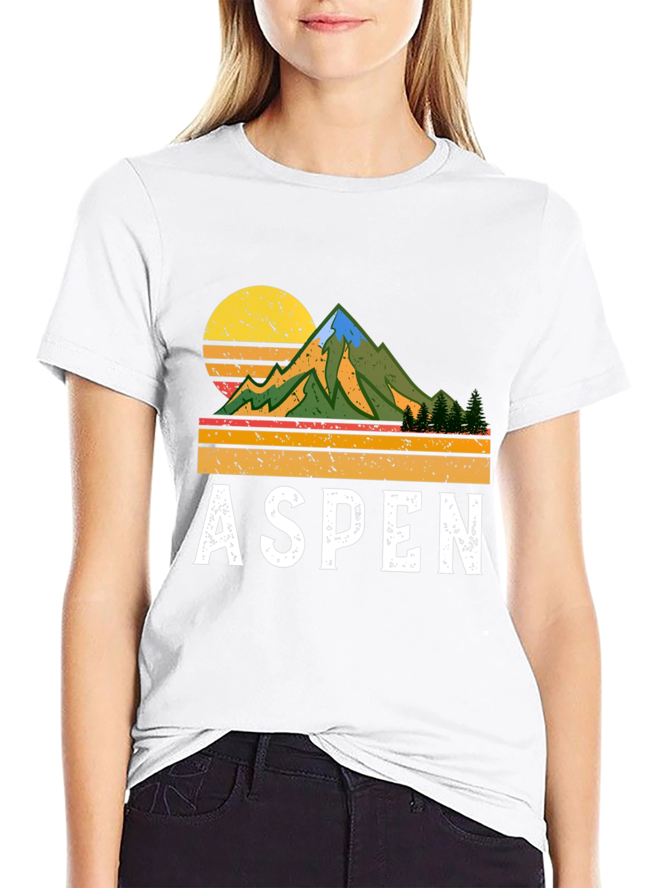 Aspen Retro Mountain T-Shirt