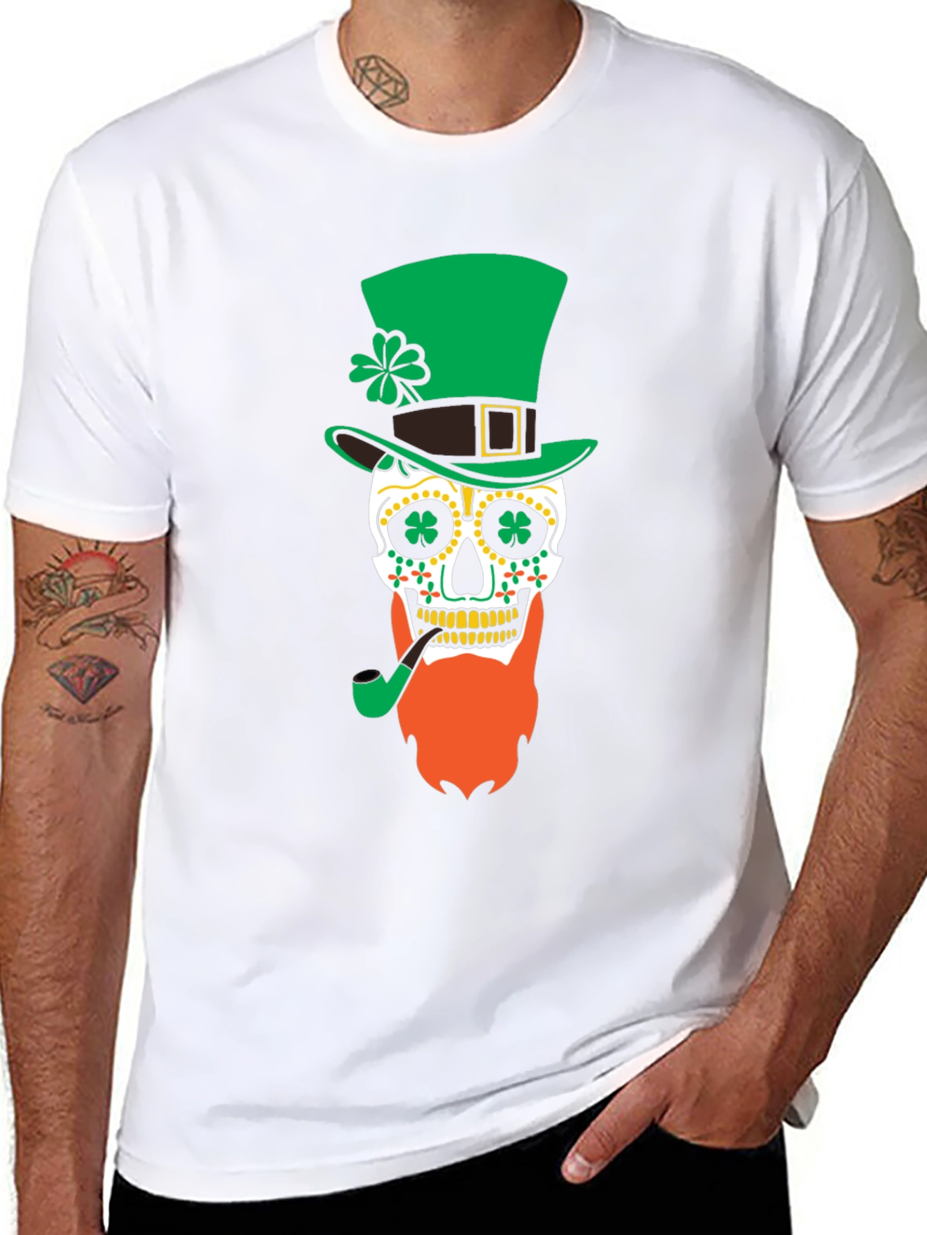St. Patricks Day Skull T-Shirt
