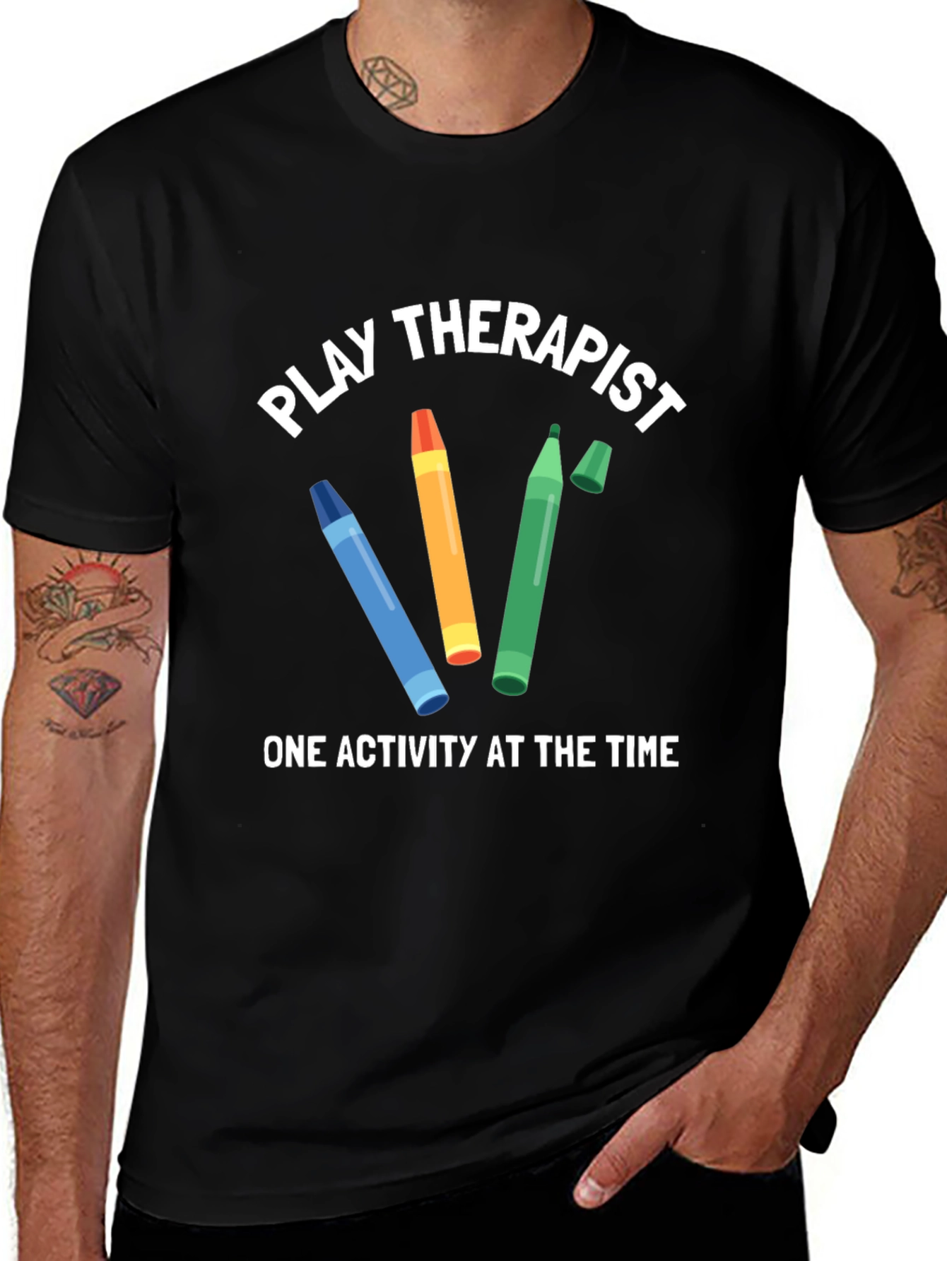 Play Therapist Crayon Tee