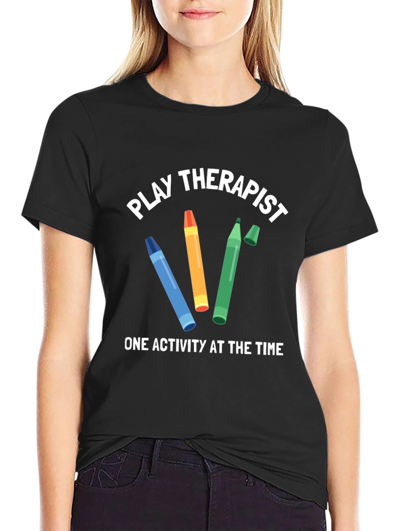 Play Therapist Crayon Tee