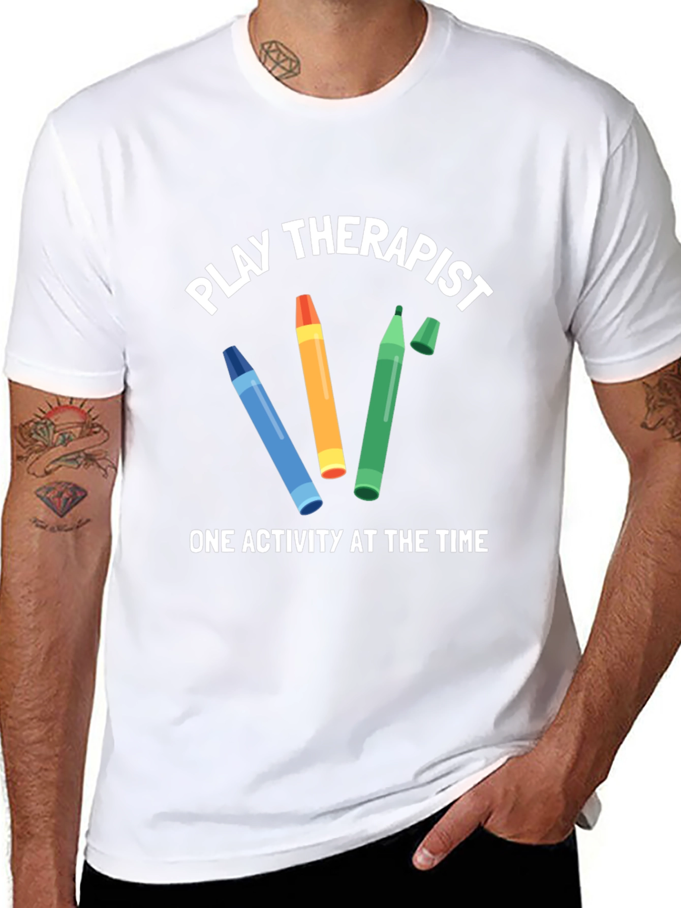 Play Therapist Crayon Tee