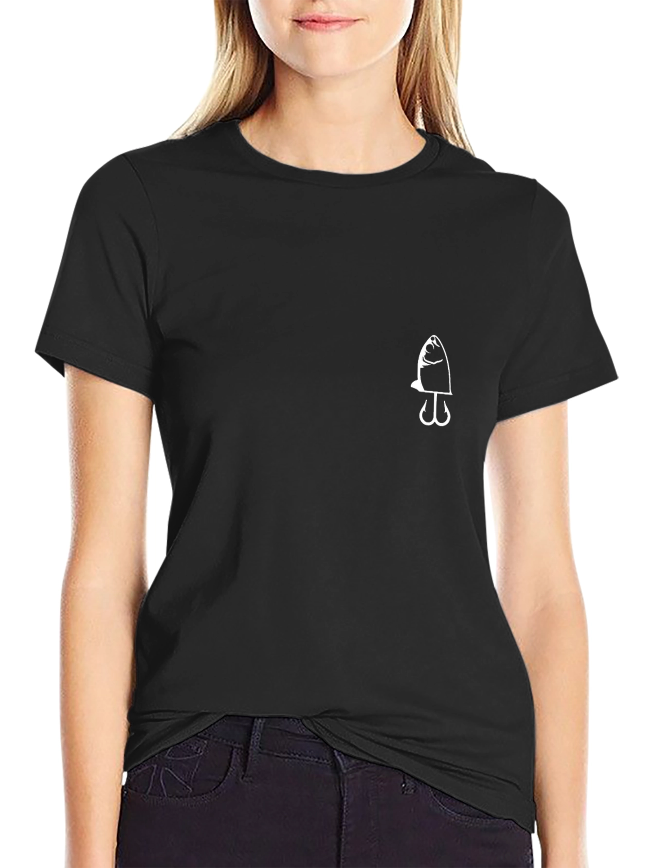 Fishing Lure Graphic Tee - Black Cotton Comfort