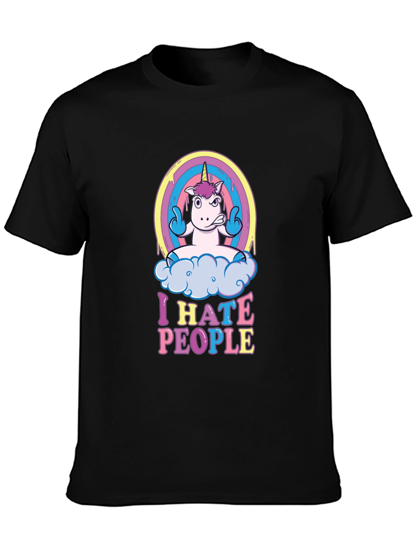 I Hate People Unicorn Graphic Tee