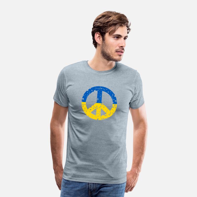 Ukraine Peace Sign Ukrainian Flag Colors