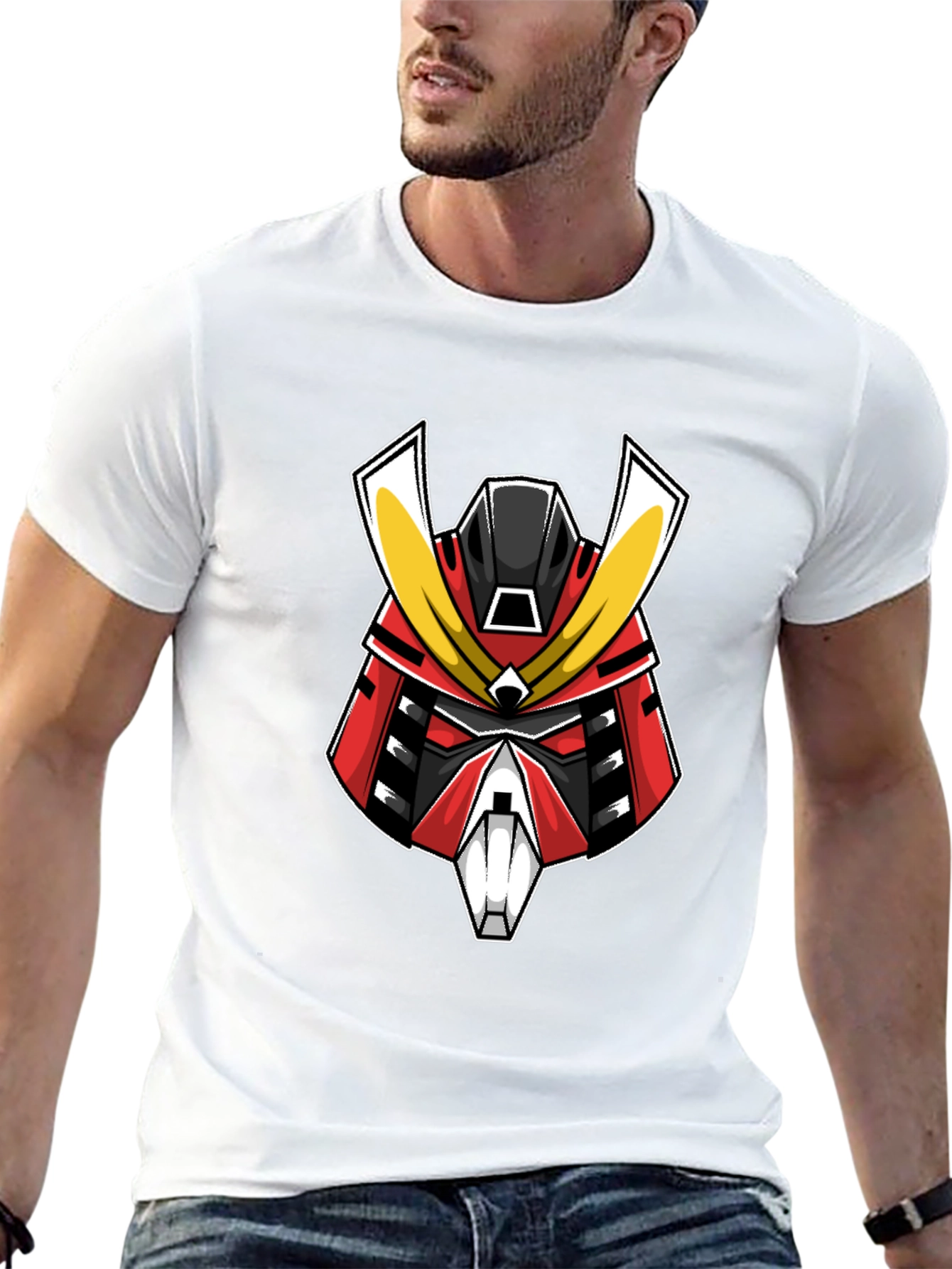 Samurai Robot Graphic Black T-Shirt