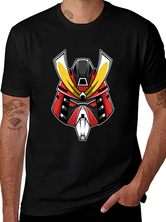 Samurai Robot Graphic Black T-Shirt