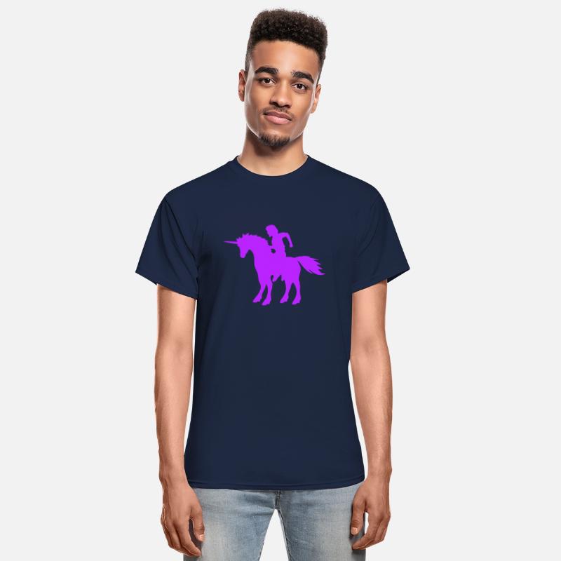 Unicorn Man Prince Riding Fairy Tale Silhouette