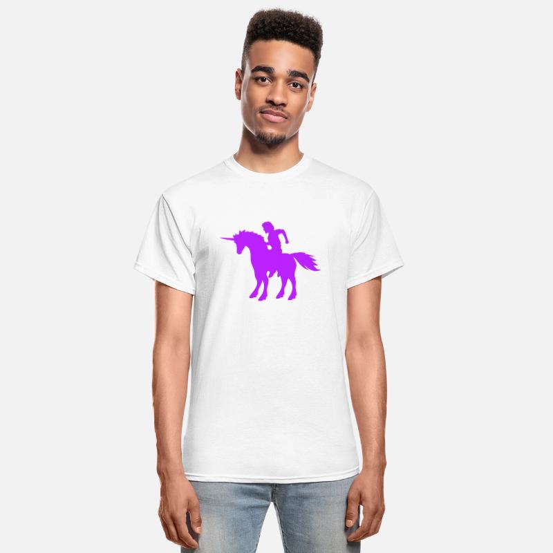 Unicorn Man Prince Riding Fairy Tale Silhouette