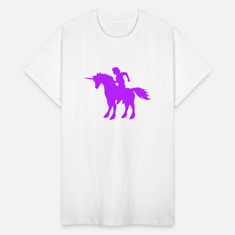 Unicorn Man Prince Riding Fairy Tale Silhouette