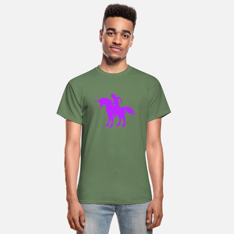 Unicorn Man Prince Riding Fairy Tale Silhouette