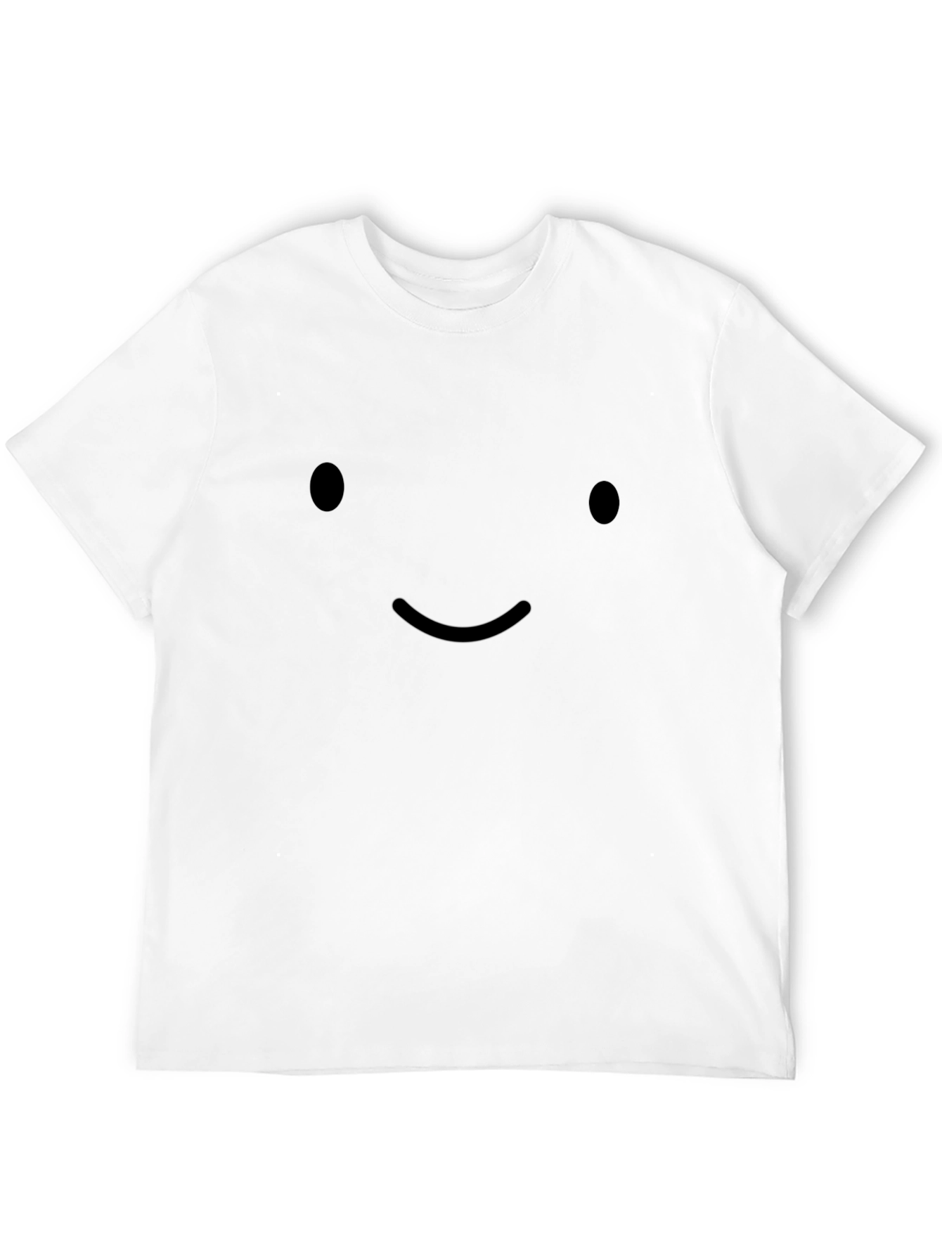 Minimalist Smiley Face Black T-Shirt