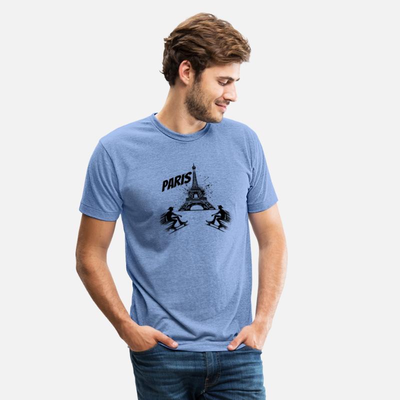 Urban Streetwear Trendy Paris Eiffel Tower Skater