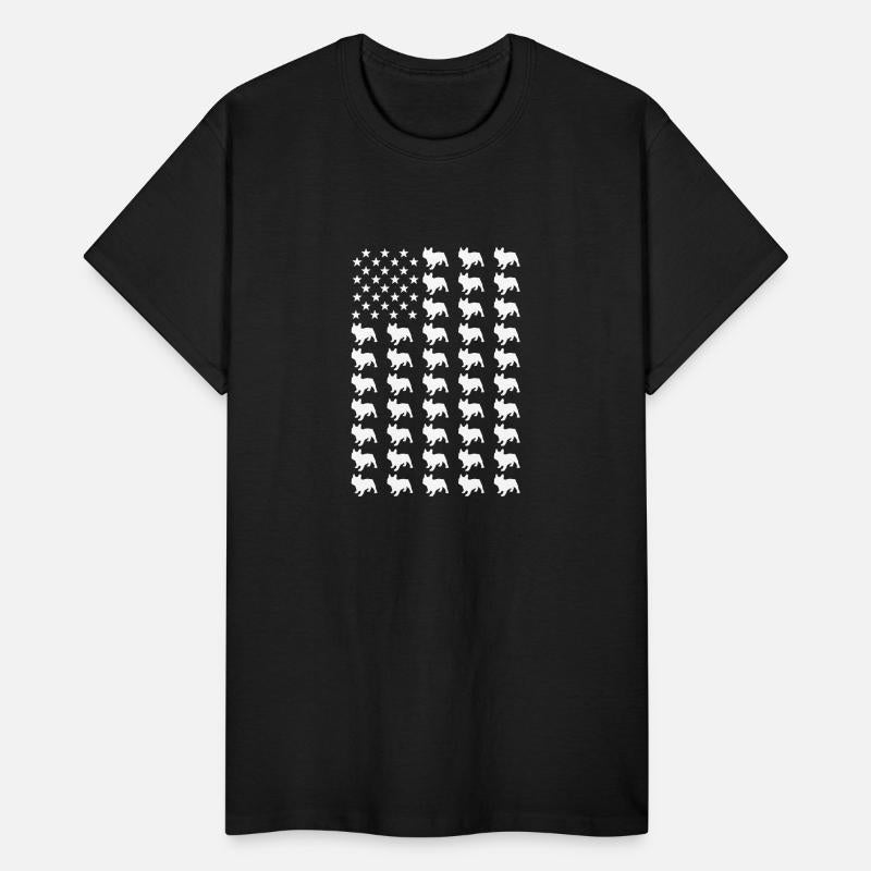 US Flag Silhouette French Bulldog 4th Of July