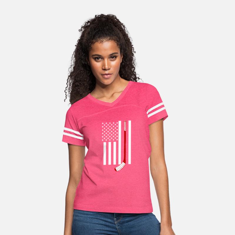 USA Flag With Hockey