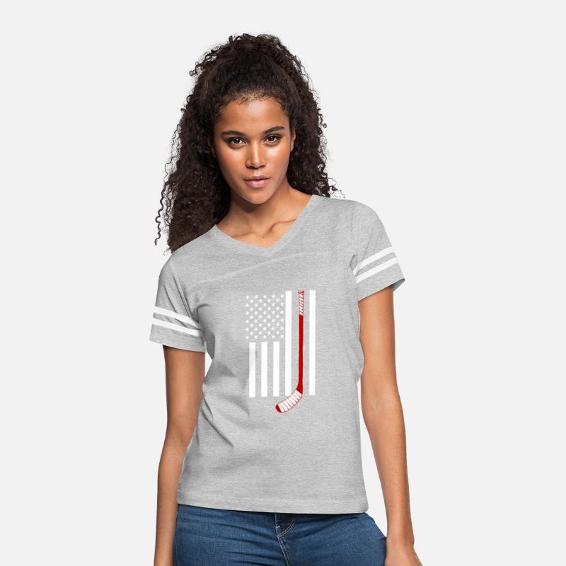 USA Flag With Hockey