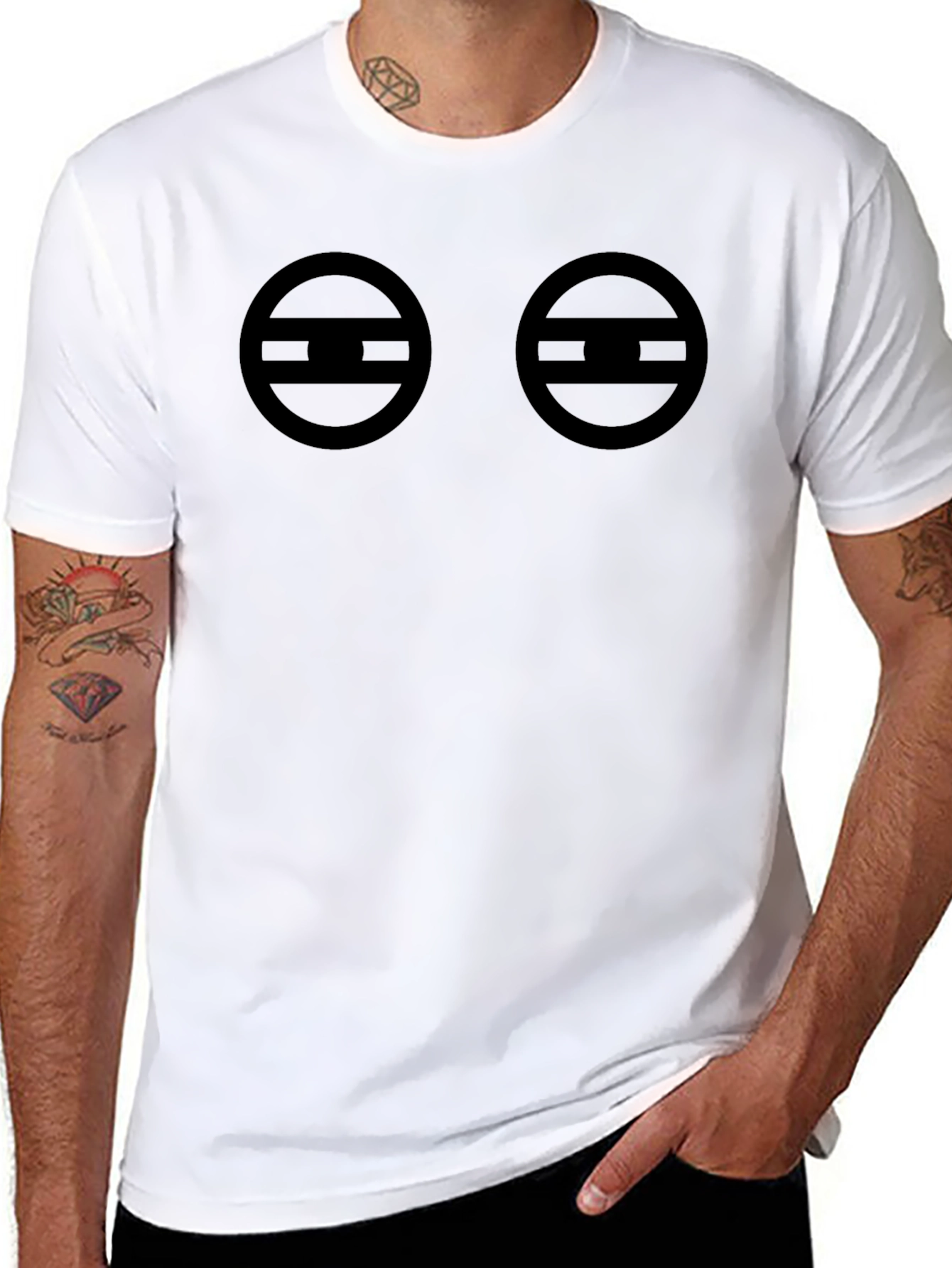 Graphic Print T-Shirt - Two Circles