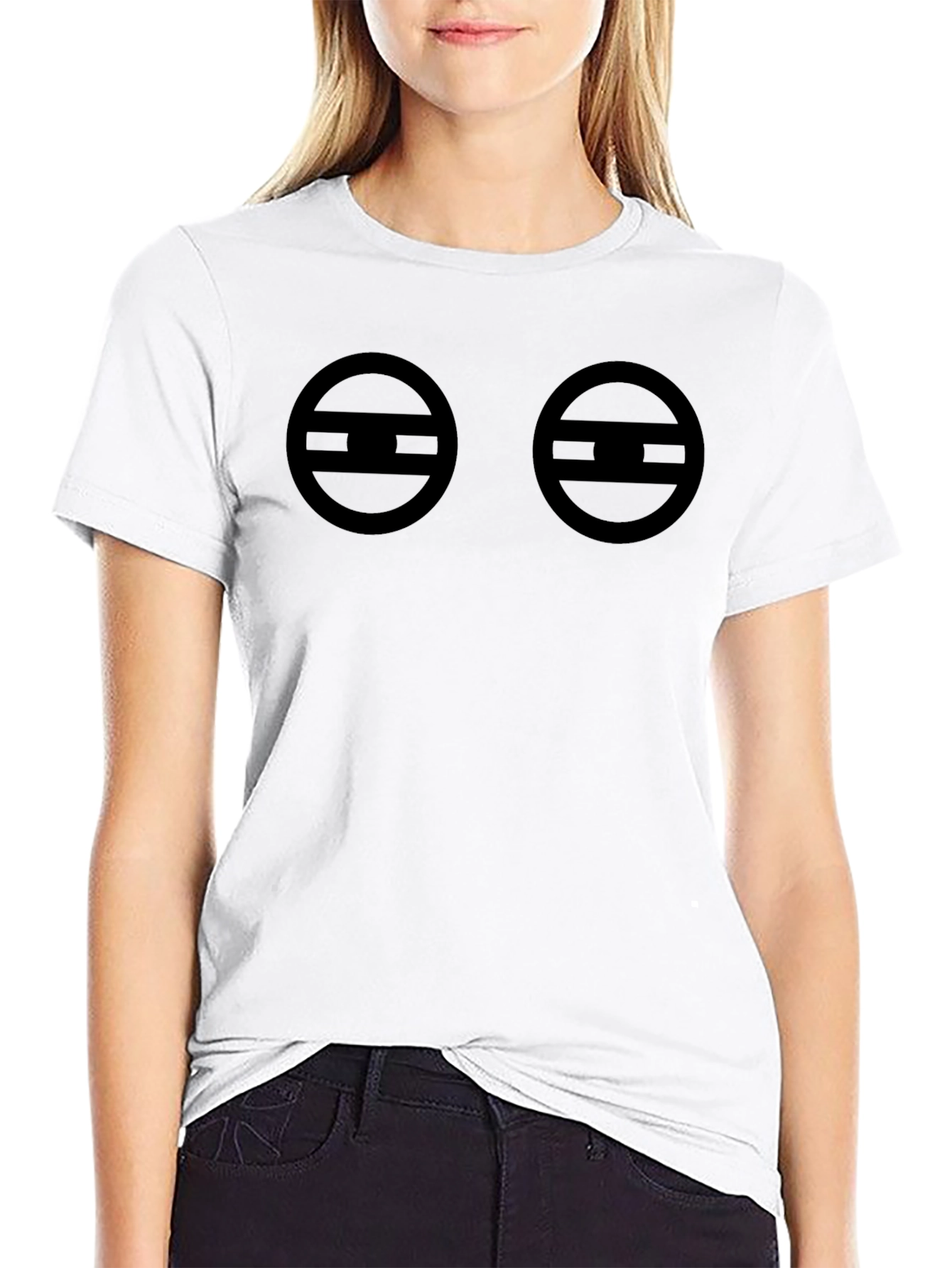 Graphic Print T-Shirt - Two Circles