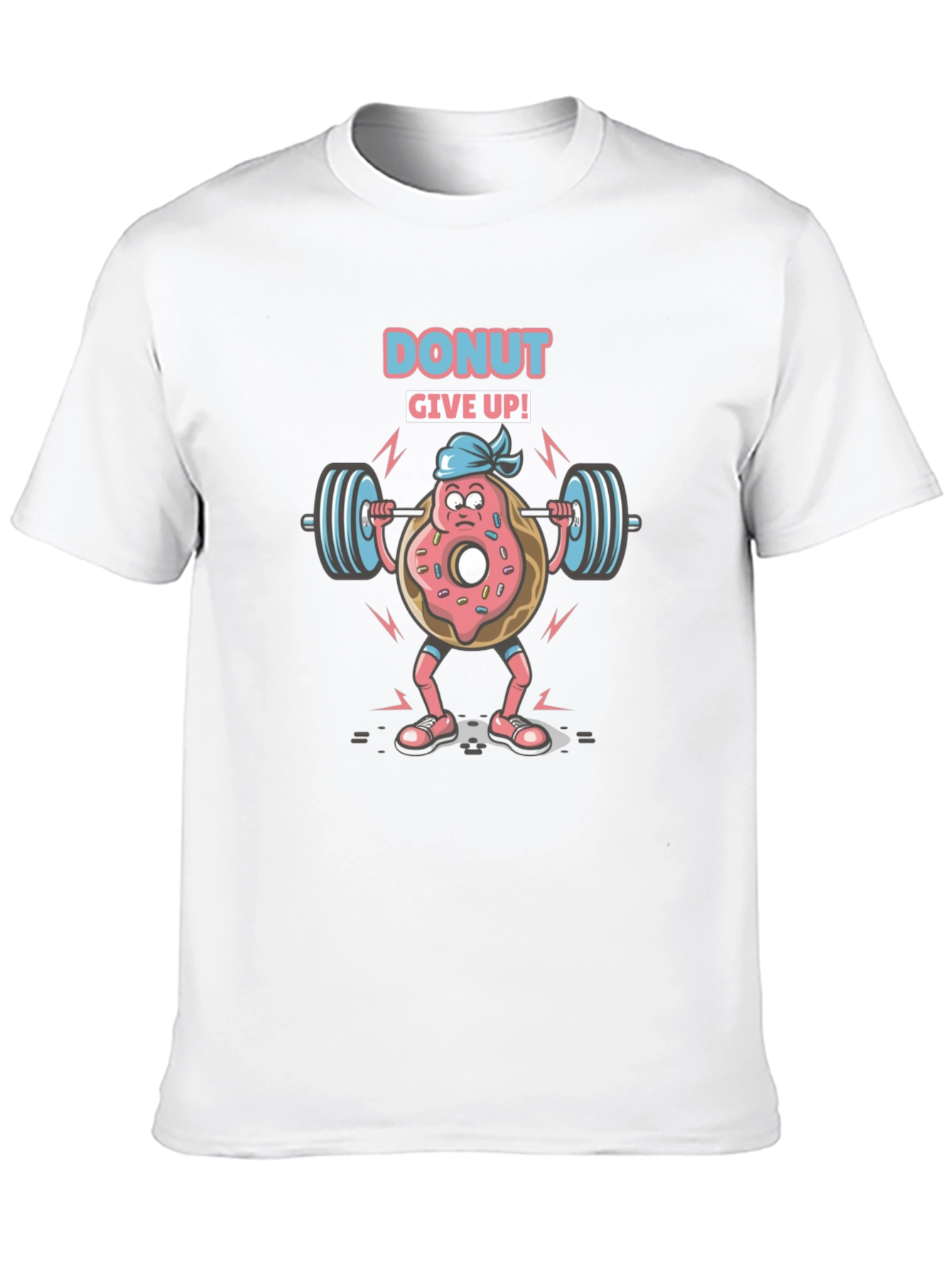 Donut Give Up Graphic Tee - Black Cotton Blend