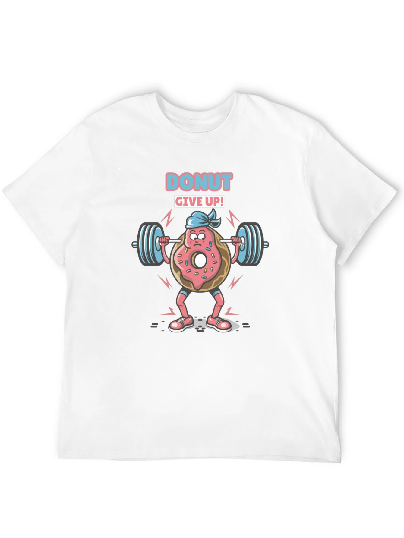 Donut Give Up Graphic Tee - Black Cotton Blend