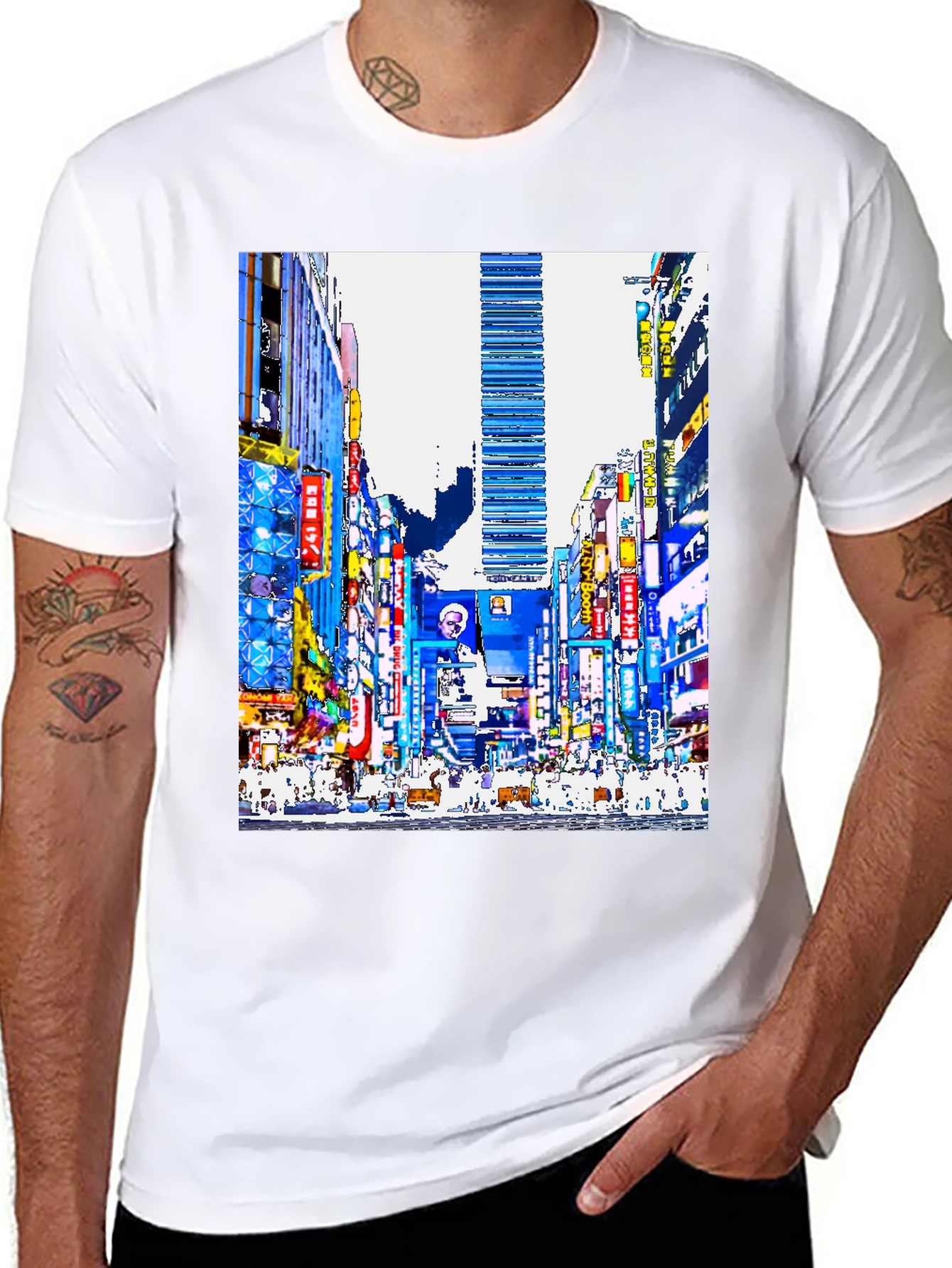 Tokyo Street Scene Graphic T-Shirt